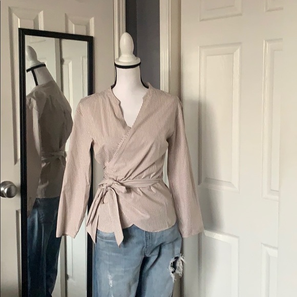 J.Crew striped wrap blouse - Picture 3 of 13